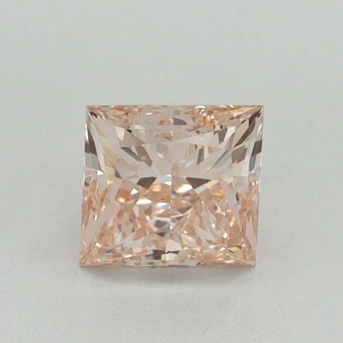 0.70ct PRINCESS Fancy Intense Pink SI1 Coloured Lab diamond