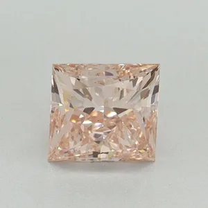 0.7ct PRINCESS Fancy Intense Pink SI1 Coloured Lab diamond