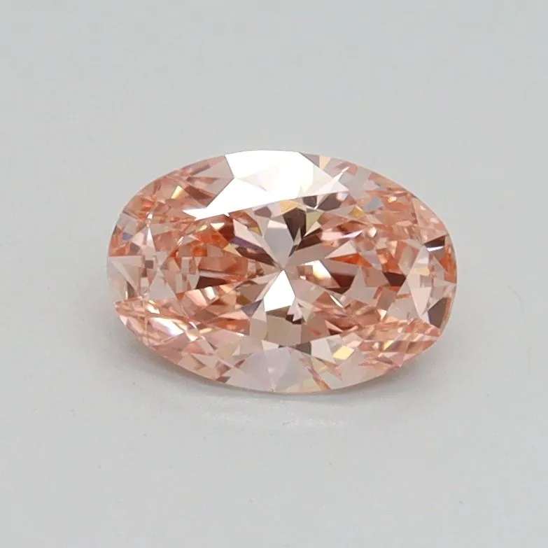 0.56ct OVAL Fancy Intense Pink VS1 Coloured Lab diamond