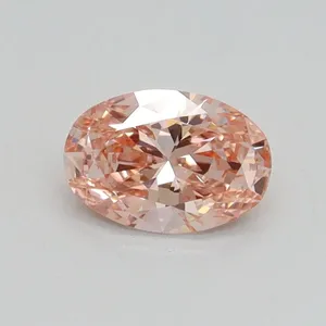 0.56ct OVAL Fancy Intense Pink VS1 Coloured Lab diamond