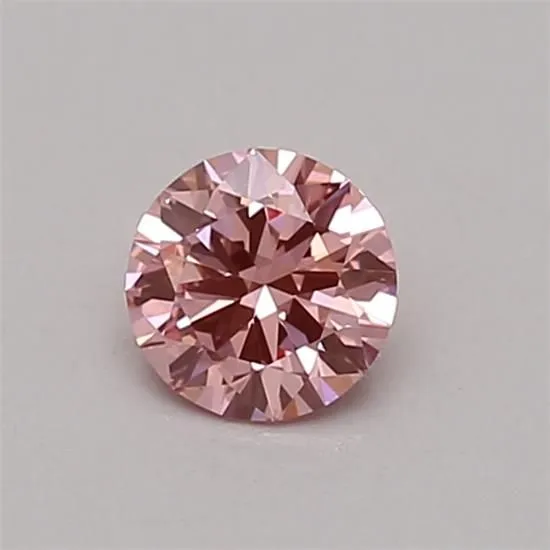 0.31ct ROUND Fancy Vivid Pink VVS2 Coloured Lab diamond