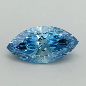 1.08ct MARQUISE Fancy Vivid Blue VS2 Coloured Lab diamond