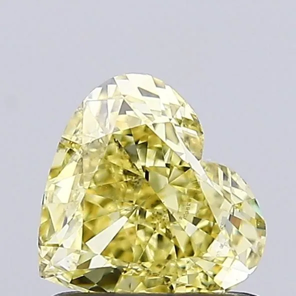 1.01ct HEART Fancy Intense Yellow VS2 Coloured Lab diamond