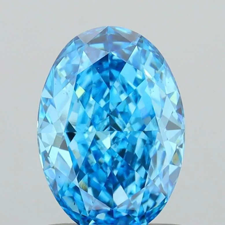 1.19ct OVAL Fancy Vivid Blue VS1 Coloured Lab diamond