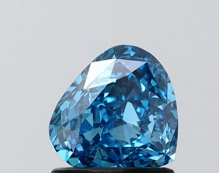 1.06ct HEART Fancy Vivid Blue VS2 Coloured Lab diamond