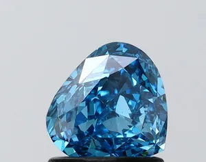 1.06ct HEART Fancy Vivid Blue VS2 Coloured Lab diamond