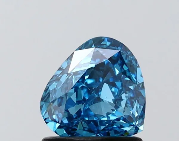 1.06ct HEART Fancy Vivid Blue VS2 Coloured Lab diamond