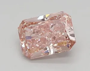 0.81ct RADIANT Fancy Vivid Pink VVS2 Coloured Lab diamond