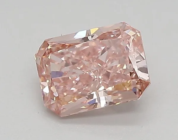 0.81ct RADIANT Fancy Vivid Pink VVS2 Coloured Lab diamond