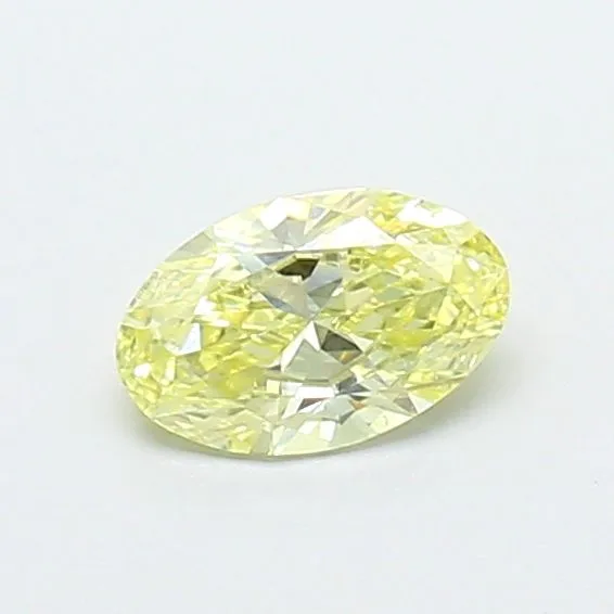 0.39ct OVAL Fancy Yellow VS1 Coloured Lab diamond