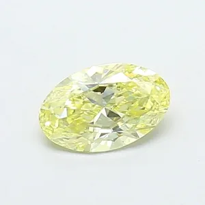 0.39ct OVAL Fancy Yellow VS1 Coloured Lab diamond