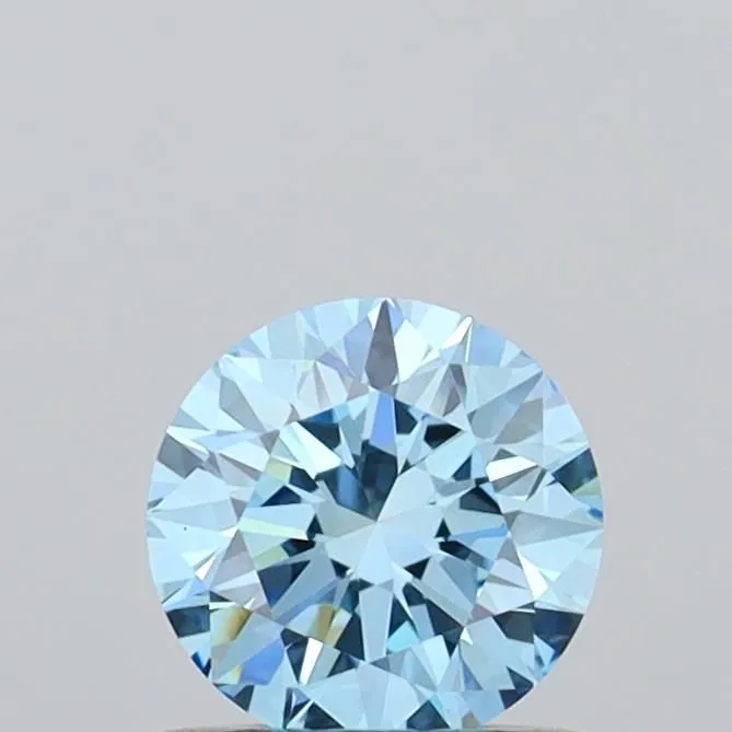 0.75ct ROUND Fancy Vivid Blue VVS2 Coloured Lab diamond