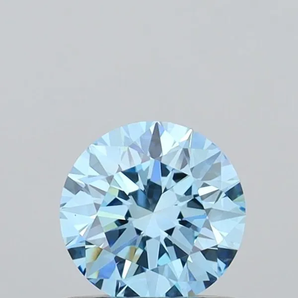 0.75ct ROUND Fancy Vivid Blue VVS2 Coloured Lab diamond