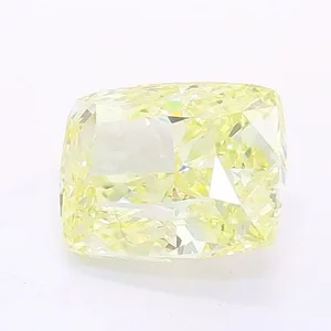 1.08ct CUSHION Fancy Light Yellow VS1 Coloured Lab diamond