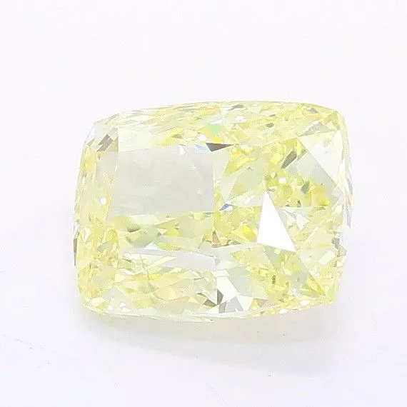 1.08ct CUSHION Fancy Light Yellow VS1 Coloured Lab diamond