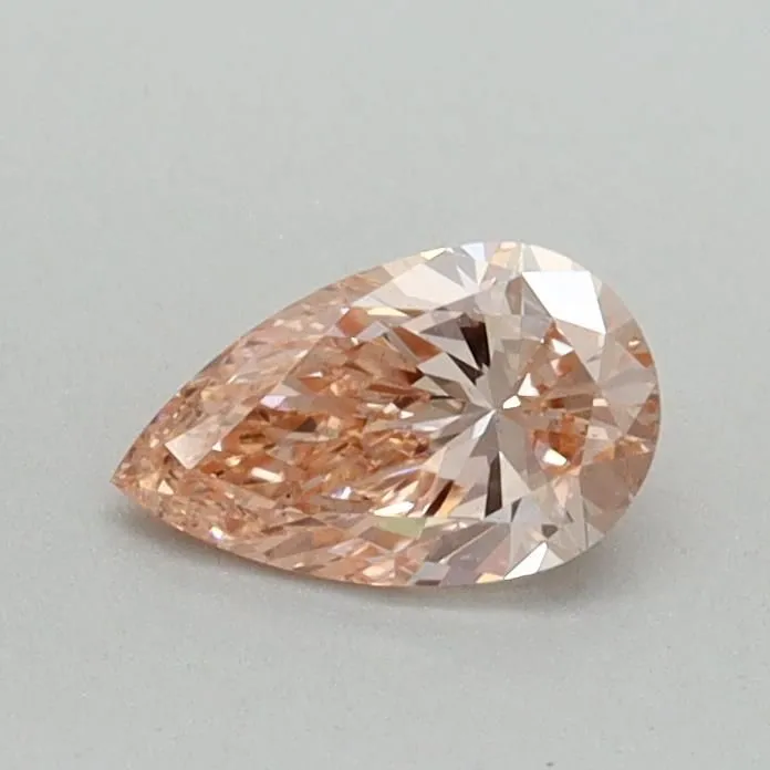 0.42ct PEAR Fancy Intense Pink VS2 Coloured Lab diamond