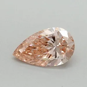 0.42ct PEAR Fancy Intense Pink VS2 Coloured Lab diamond
