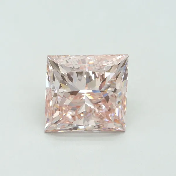 5.01ct PRINCESS Fancy Intense Pink VS2 Coloured Lab diamond