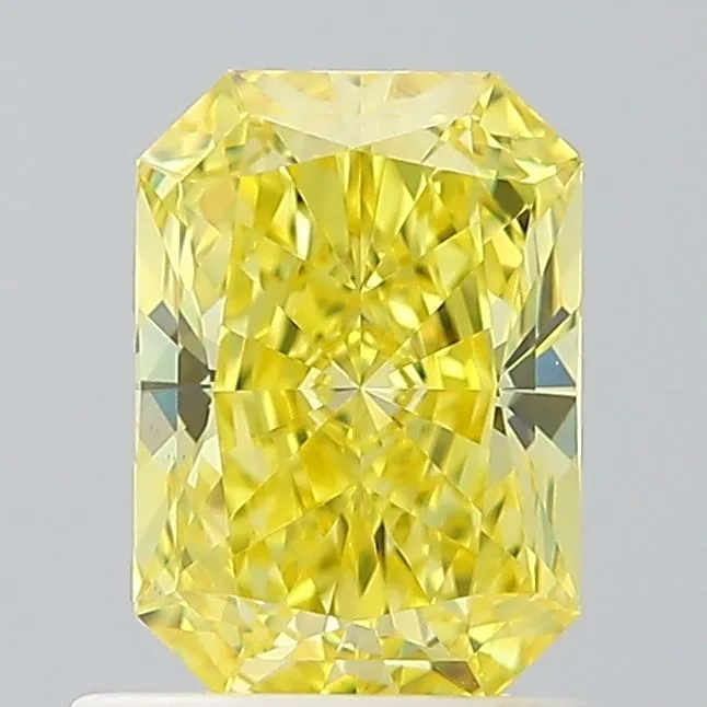 1.01ct RADIANT Fancy Vivid Yellow VS1 Coloured Lab diamond