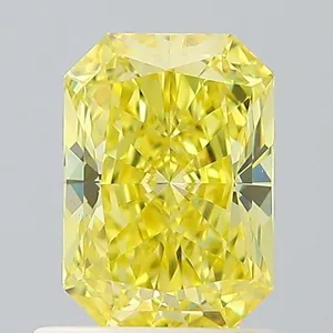 1.01ct RADIANT Fancy Vivid Yellow VS1 Coloured Lab diamond