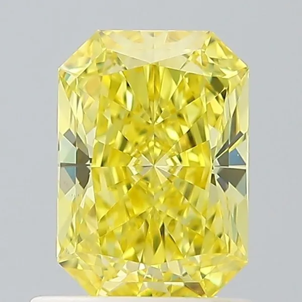 1.01ct RADIANT Fancy Vivid Yellow VS1 Coloured Lab diamond