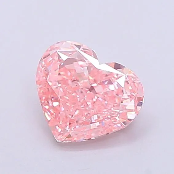 1.01ct HEART Fancy Vivid Pink VS1 Coloured Lab diamond