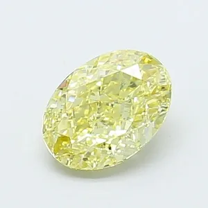 1.09ct OVAL Fancy Light Yellow VS1 Coloured Lab diamond