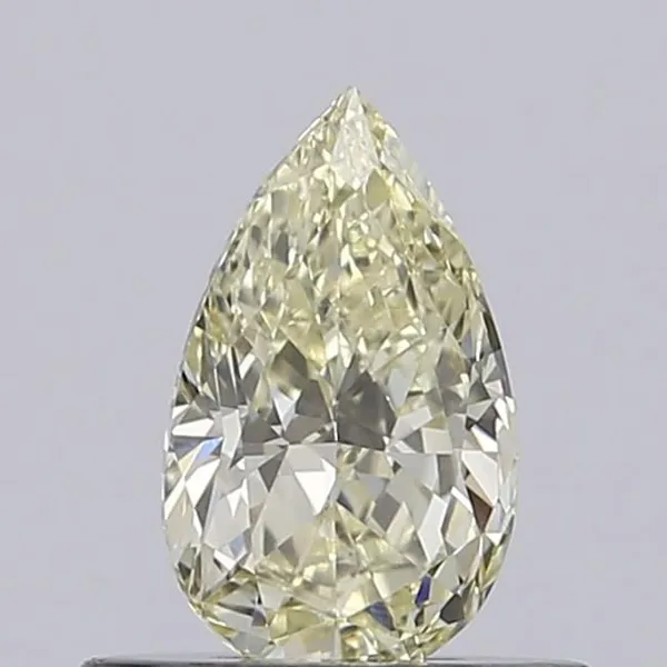 0.52ct PEAR Fancy Light Yellow VVS2 Coloured Lab diamond