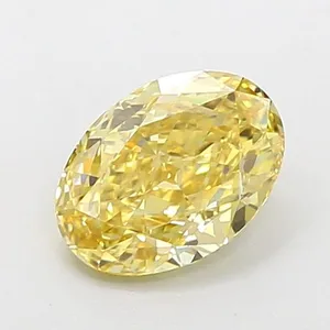 1.18ct OVAL Fancy Intense Yellow VVS2 Coloured Lab diamond