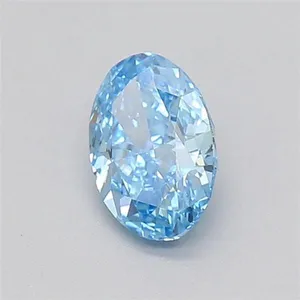 0.31ct OVAL Fancy Vivid Blue VS2 Coloured Lab diamond