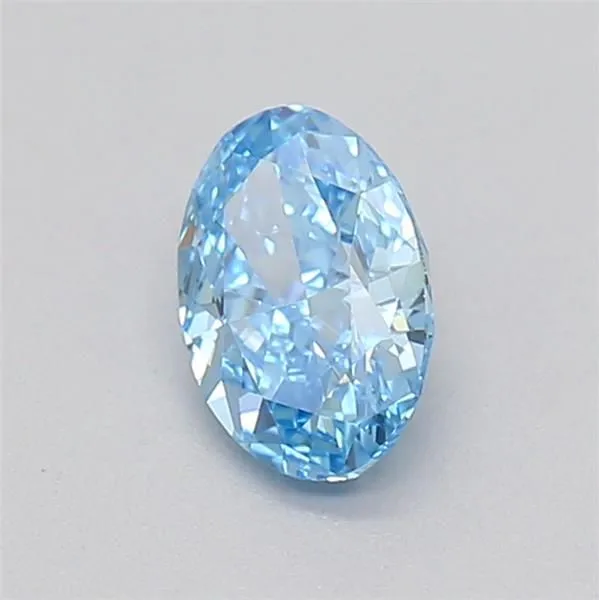 0.31ct OVAL Fancy Vivid Blue VS2 Coloured Lab diamond