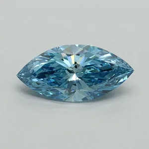 0.52ct MARQUISE Fancy Vivid Blue VS1 Coloured Lab diamond