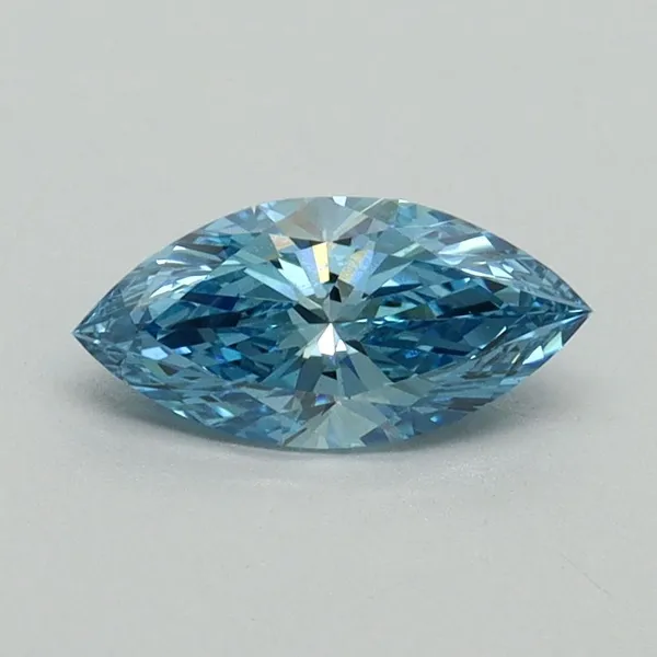 0.52ct MARQUISE Fancy Vivid Blue VS1 Coloured Lab diamond