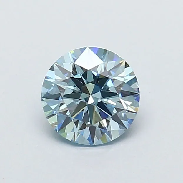 1.00ct ROUND Fancy Intense Blue VVS2 Coloured Lab diamond