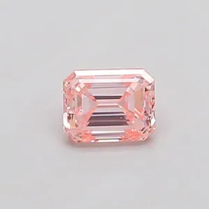 0.3ct EMERALD Fancy Intense Pink VS1 Coloured Lab diamond