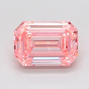 1.05ct EMERALD Fancy Vivid Pink VVS2 Coloured Lab diamond