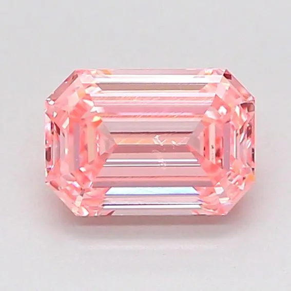 1.05ct EMERALD Fancy Vivid Pink VVS2 Coloured Lab diamond