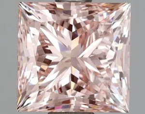 1.86ct PRINCESS Fancy Intense Pink VVS2 Coloured Lab diamond