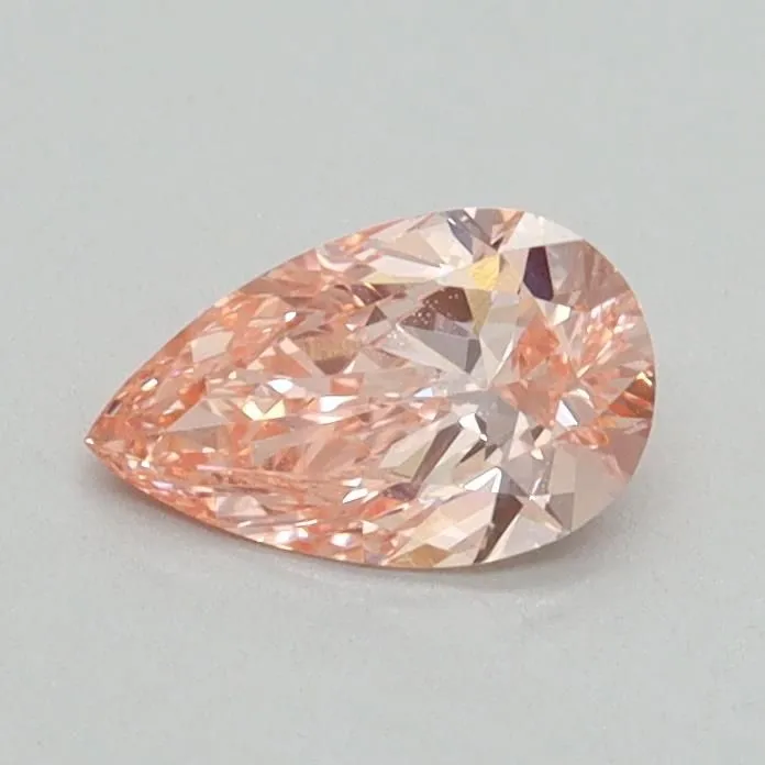 0.48ct PEAR Fancy Vivid Pink VS2 Coloured Lab diamond