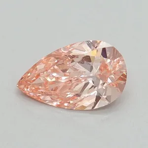 0.48ct PEAR Fancy Vivid Pink VS2 Coloured Lab diamond