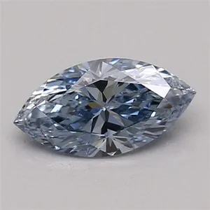0.57ct MARQUISE Fancy Vivid Blue VVS1 Coloured Lab diamond