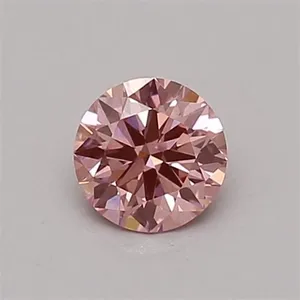 0.35ct ROUND Fancy Vivid Pink VS2 Coloured Lab diamond