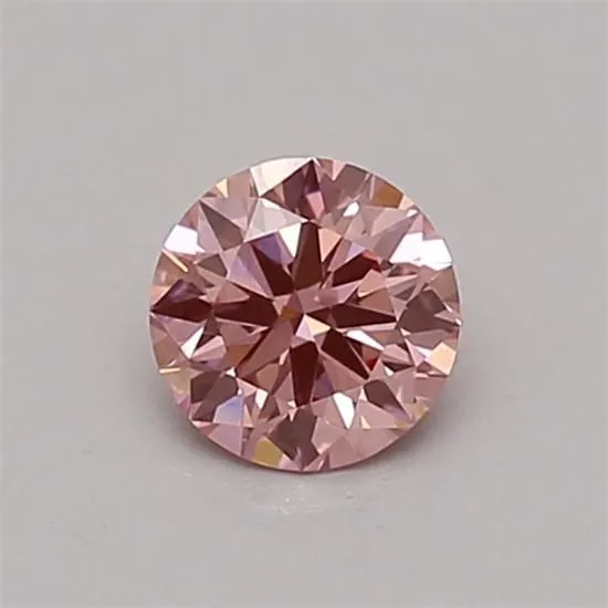 0.35ct ROUND Fancy Vivid Pink VS2 Coloured Lab diamond