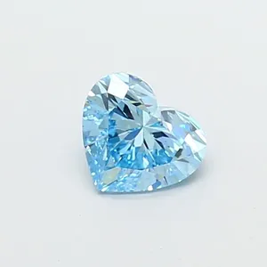 1.02ct HEART Fancy Vivid Blue VS2 Coloured Lab diamond