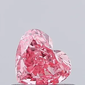 0.37ct HEART Fancy Vivid Pink VVS2 Coloured Lab diamond
