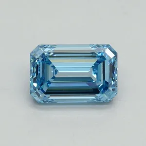 1ct EMERALD Fancy Vivid Blue VS1 Coloured Lab diamond