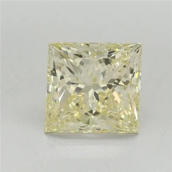 1.55ct PRINCESS Fancy Yellow VVS2 Coloured Lab diamond