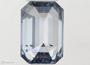 0.64ct EMERALD Fancy Deep Blue SI1 Coloured Lab diamond