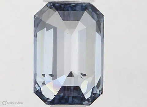 0.64ct EMERALD Fancy Deep Blue SI1 Coloured Lab diamond