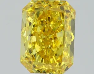 1.07ct RADIANT Fancy Vivid Yellow VS1 Coloured Lab diamond
